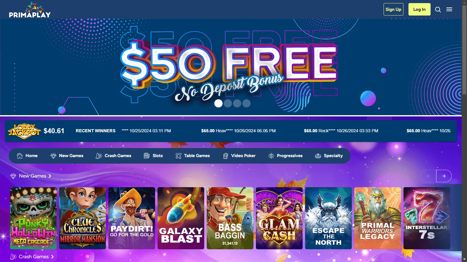 Primaplay slots and live games